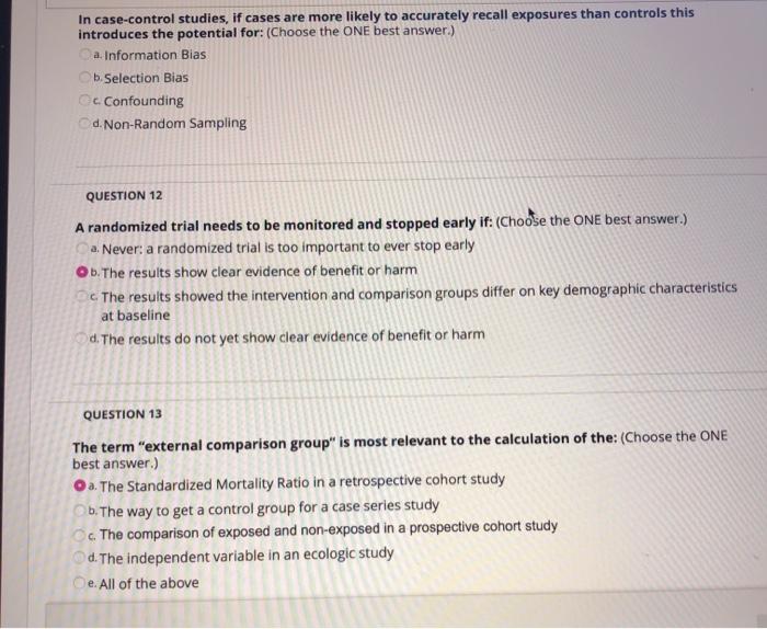 Solved In casecontrol studies, if cases are more likely to