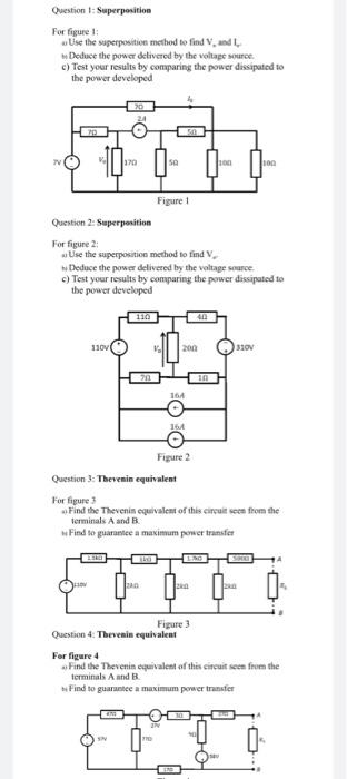 Solved Question 1: Superposition For figure Use the | Chegg.com