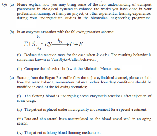 Solved Q6 (a) ﻿Please explain how you may bring some of the | Chegg.com