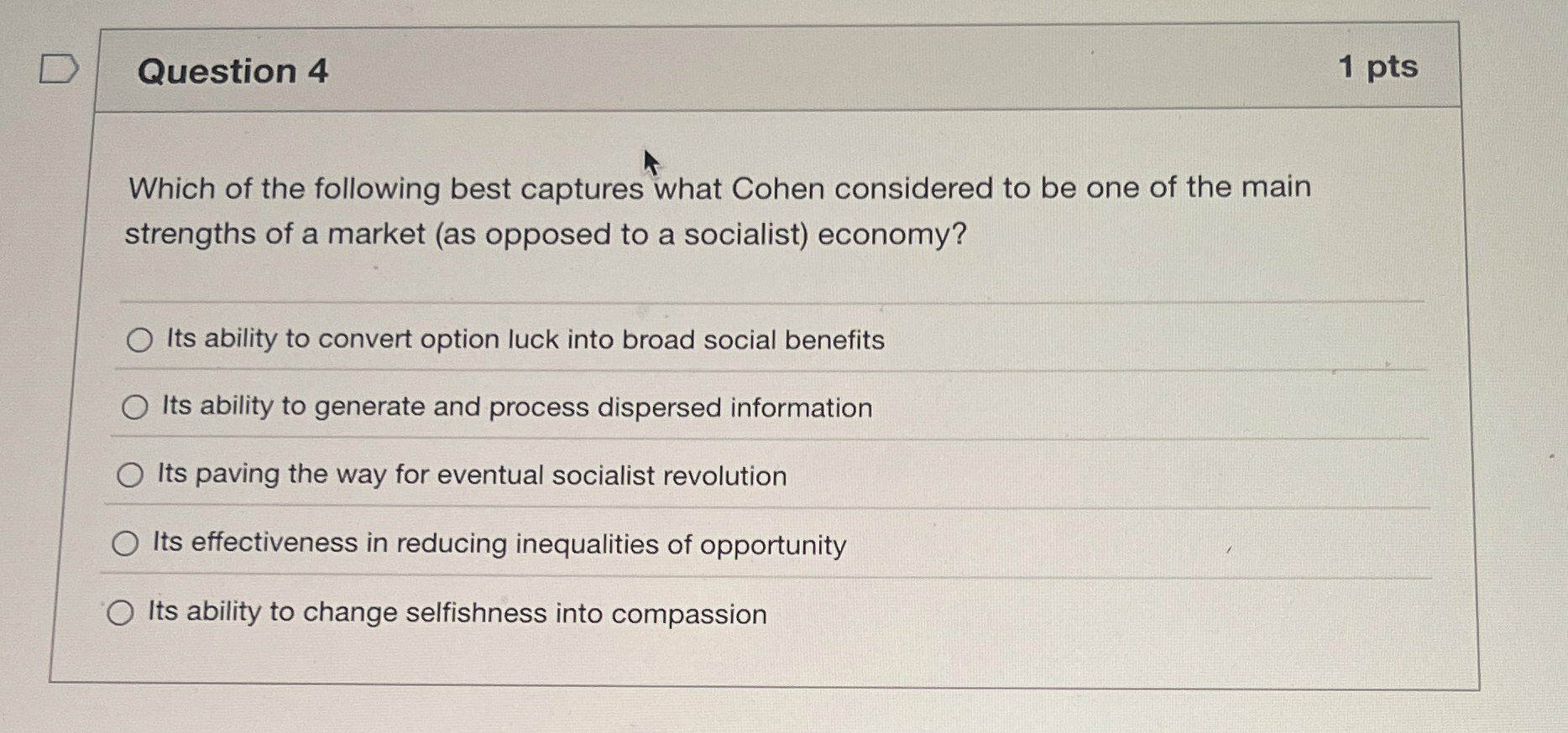 Solved Question 41 ﻿ptsWhich of the following best captures | Chegg.com