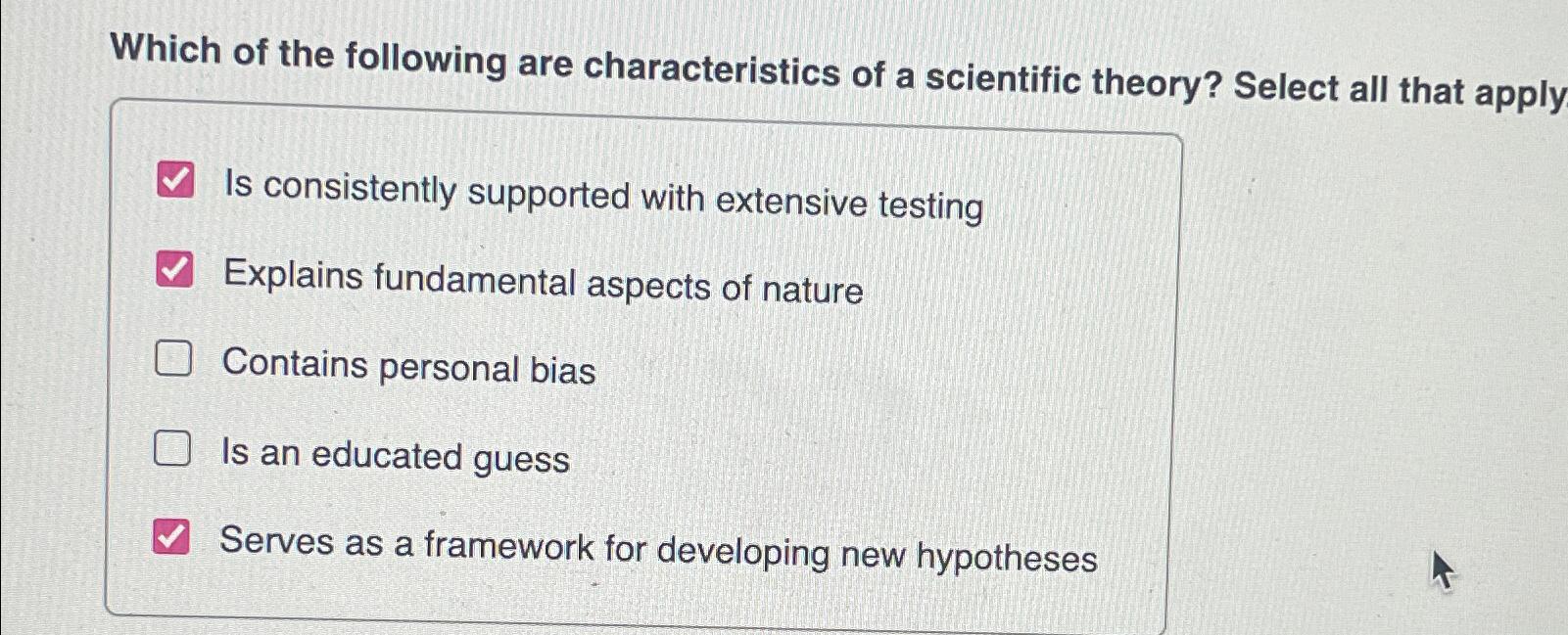 Solved Which of the following are characteristics of a | Chegg.com