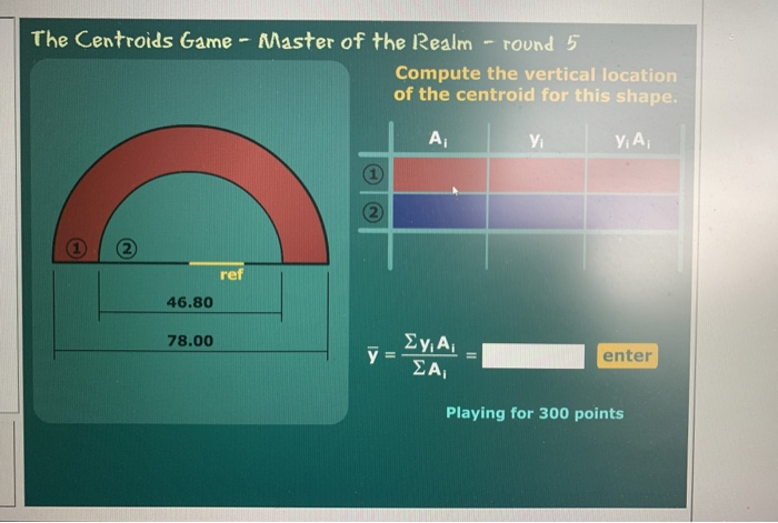 Centroid Game Solved The Centroids Game - Master of the Realm round 5 | Chegg.com
