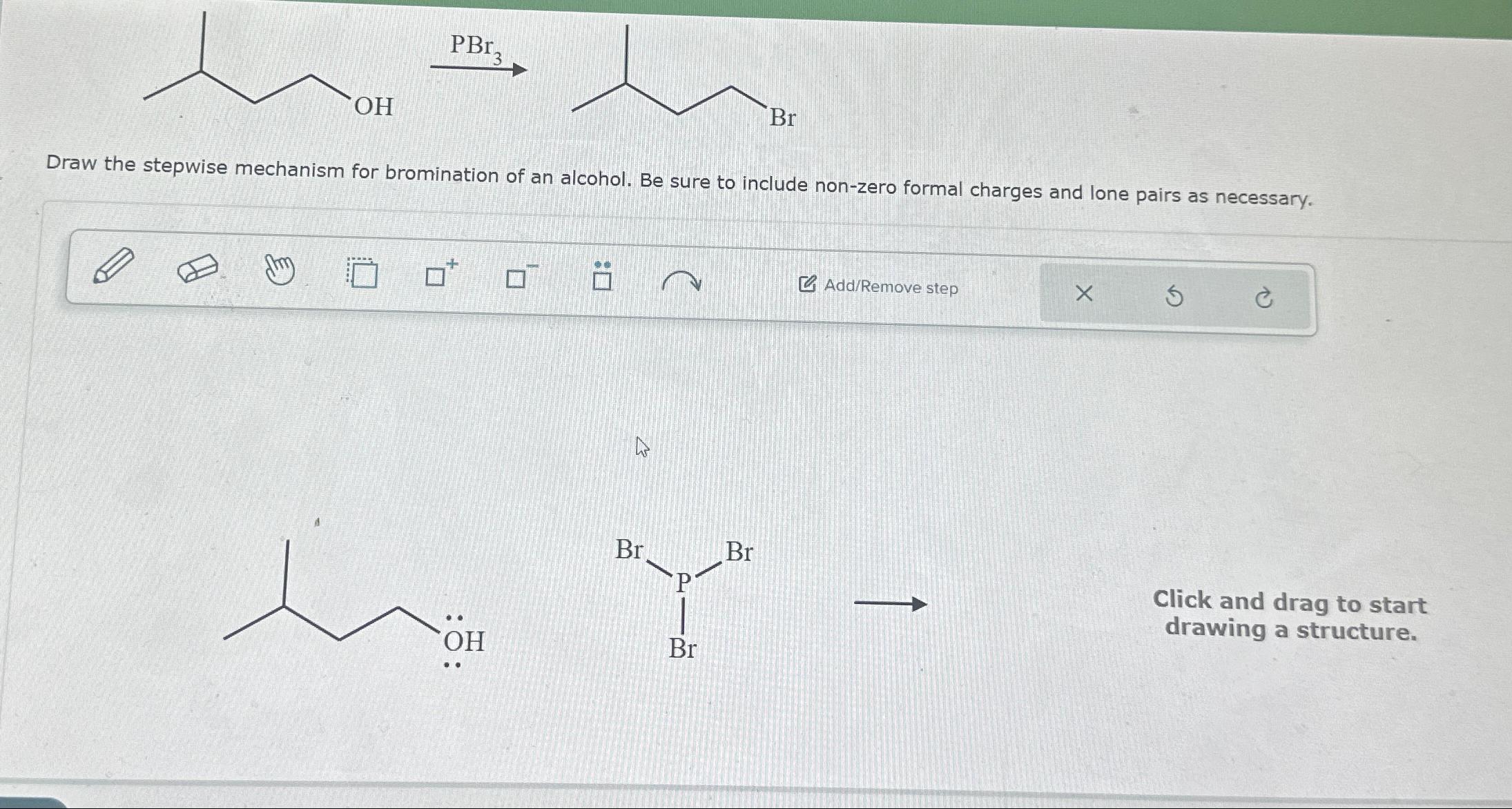 Solved Draw the stepwise mechanism for bromination of an | Chegg.com