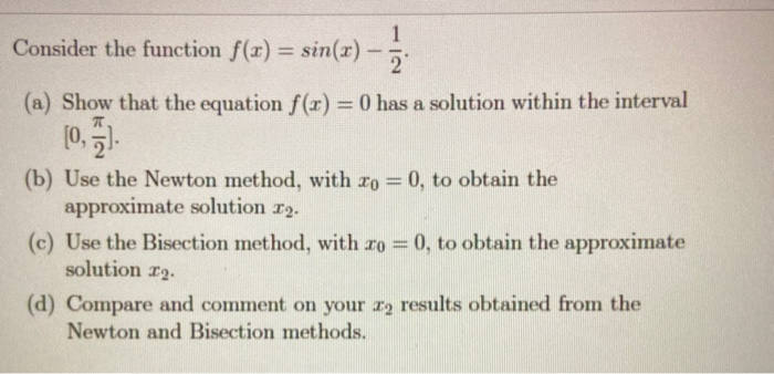 Solved Consider the function f(x) = sin(x) sin(z) - (a) Show | Chegg.com