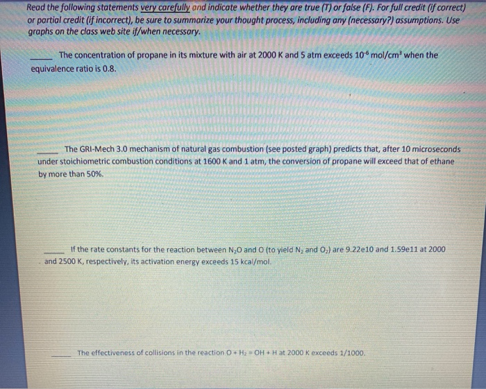 Read the following statements very carefully and | Chegg.com