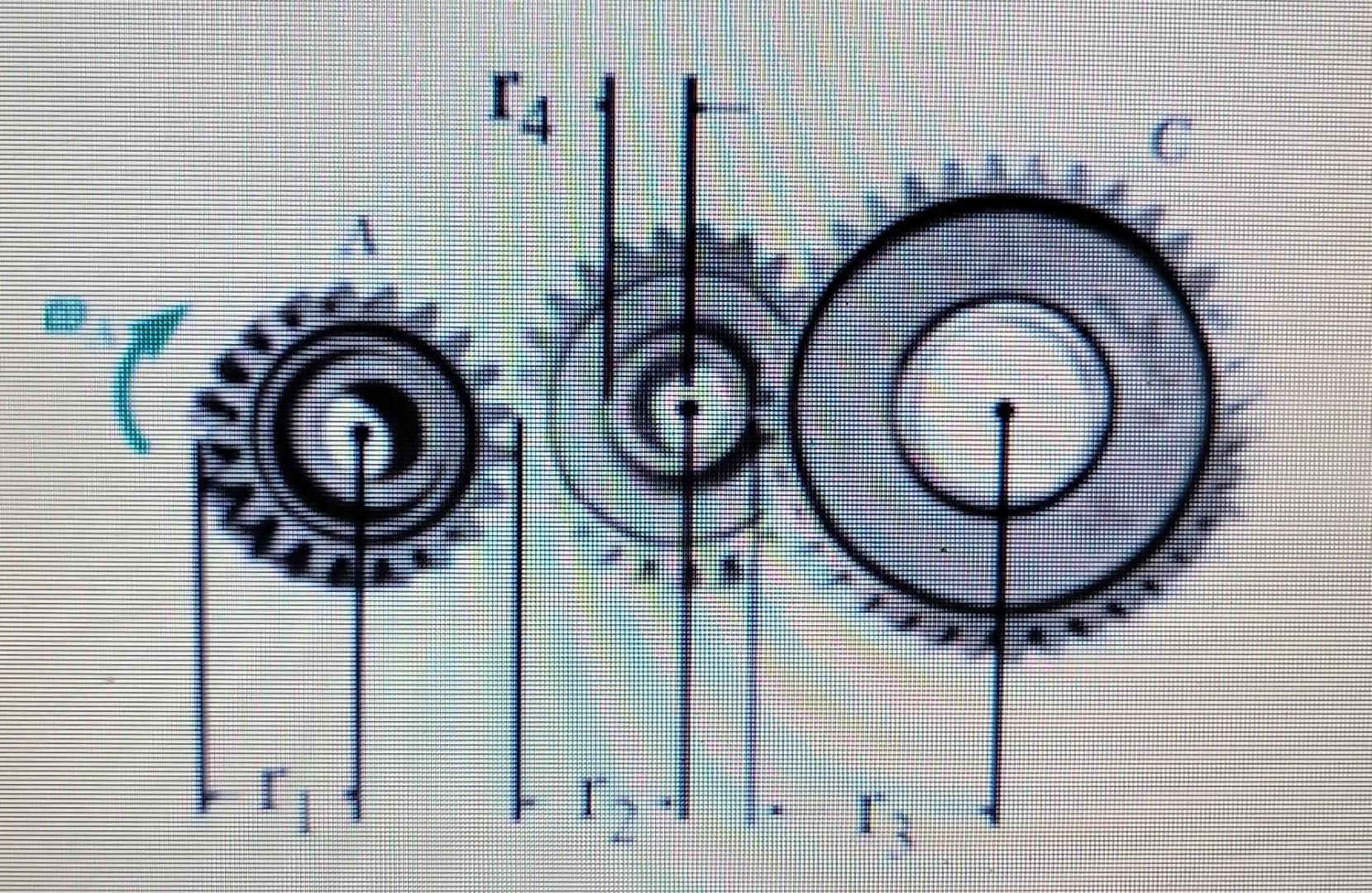 Solved A Gear Reduction System Consists Of Three Gears A, B, | Chegg.com