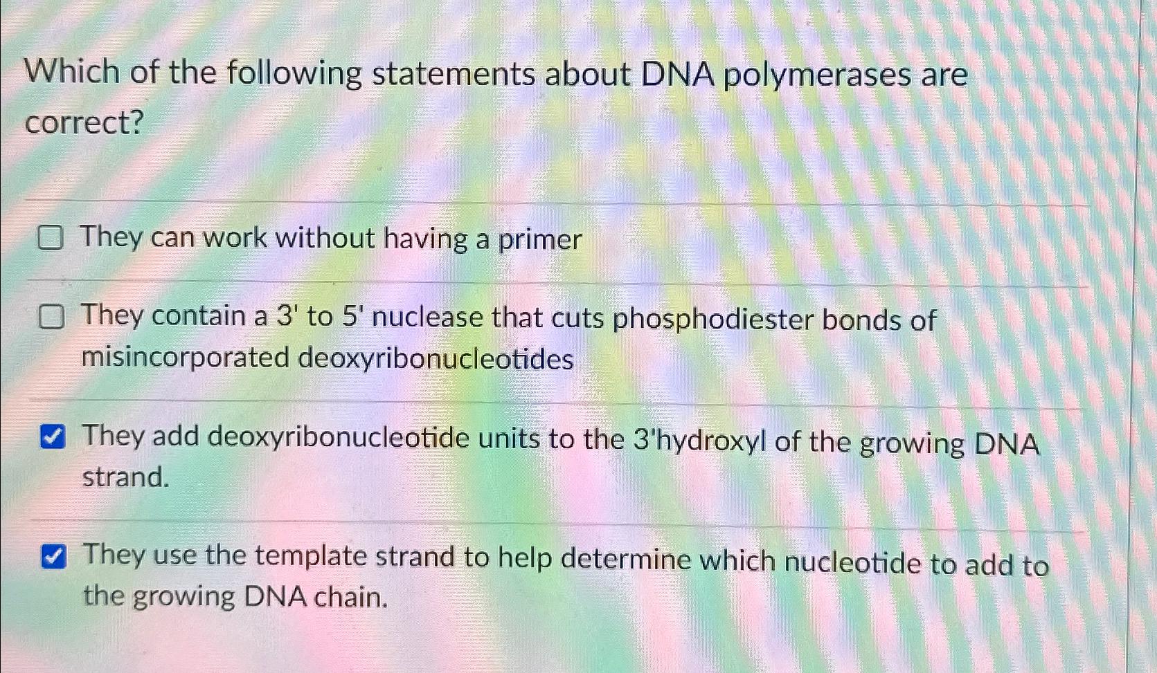 Solved Which of the following statements about DNA | Chegg.com