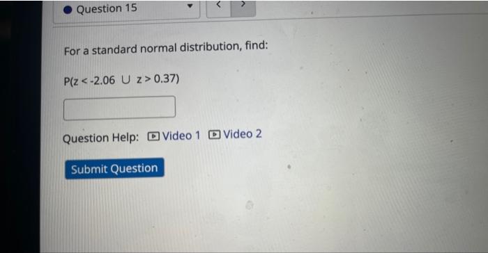 Solved For A Standard Normal Distribution, Find: | Chegg.com