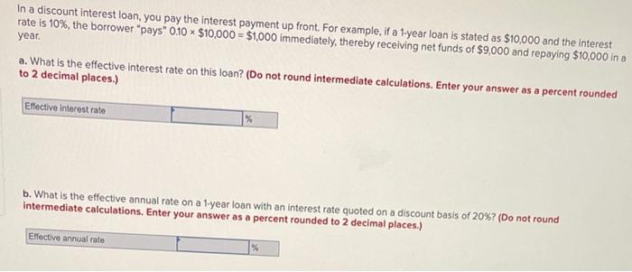 solved-in-a-discount-interest-loan-you-pay-the-interest-chegg