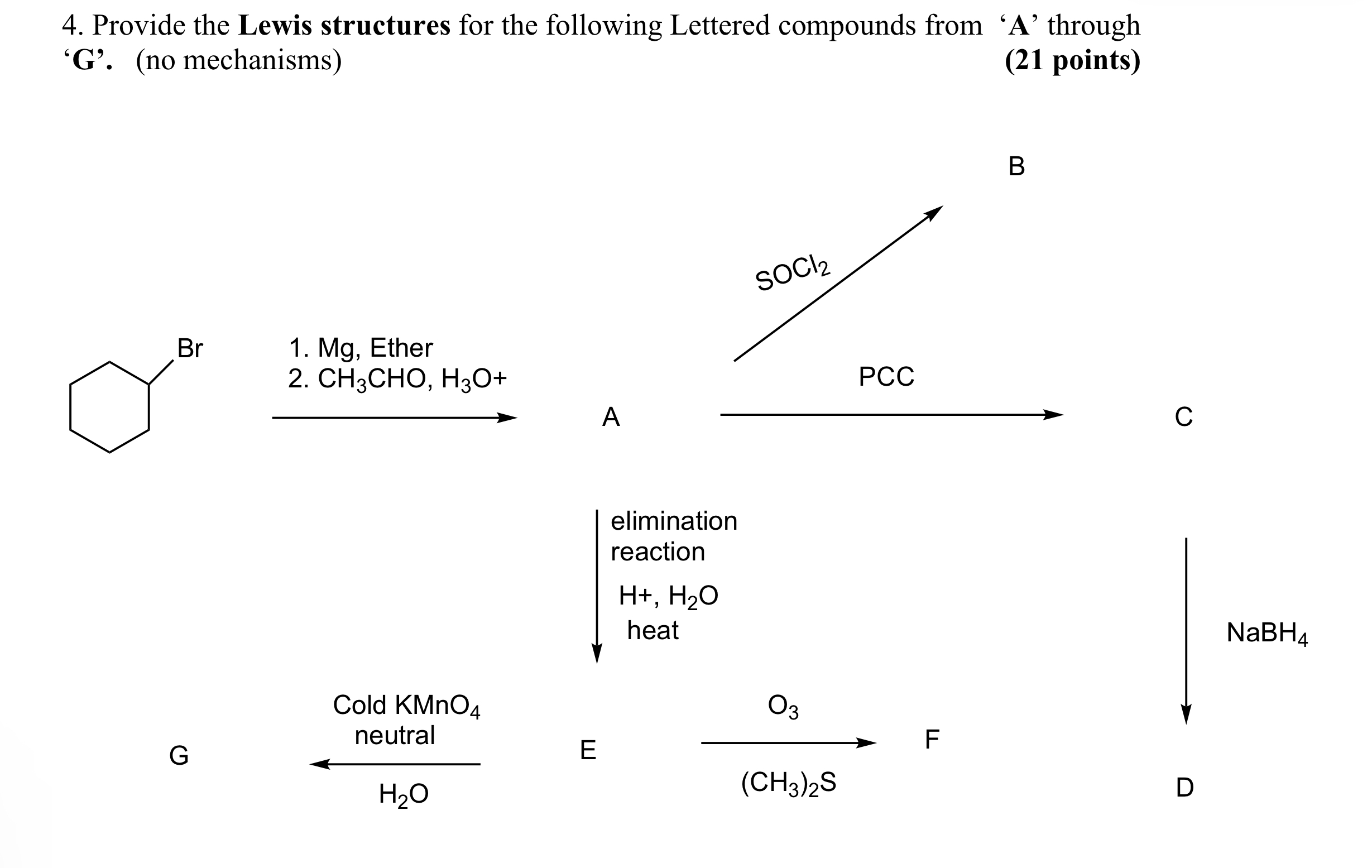 Solved Provide The Lewis Structures For The Following