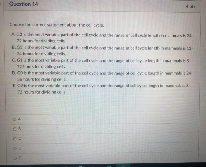 Solved Question 14 4 pts Choose the correct statement about | Chegg.com