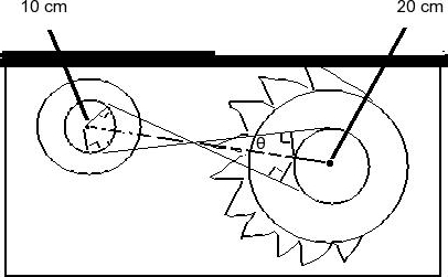 Solved A crossed belt connects a 10- cm pulley on an | Chegg.com