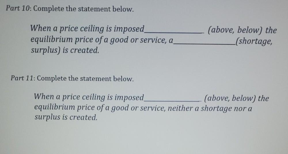 Solved PRICE CONTROLS AND TAXES WORKSHEET 1 Below, you are | Chegg.com
