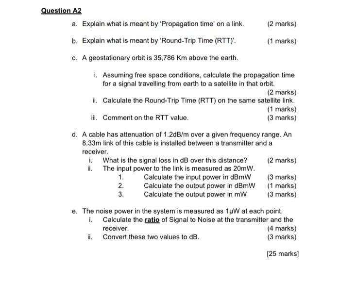 Solved stion A2 a. Explain what is meant by 'Propagation