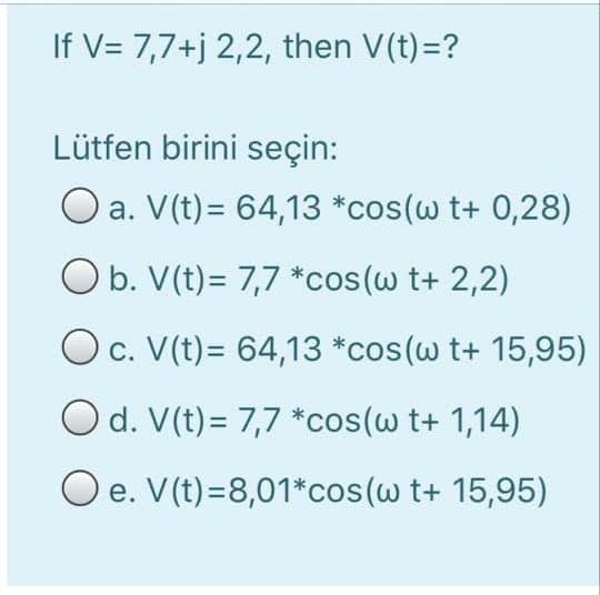 Solved If V 7 7 J 2 2 Then V T Lutfen Birini Secin Chegg Com