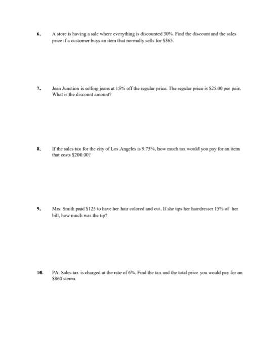 Solved A store is having a sale where everything is