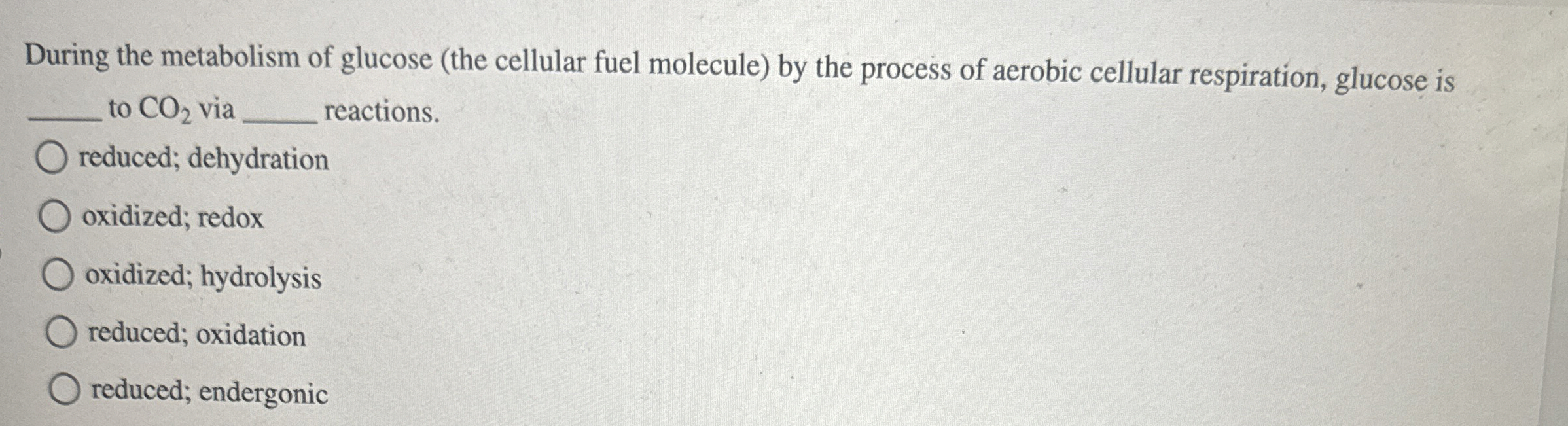 Solved During the metabolism of glucose (the cellular fuel | Chegg.com