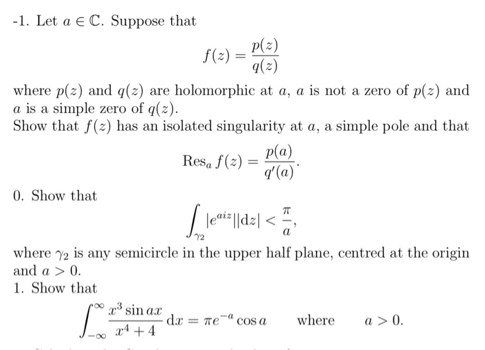 Solved 1 Let A E C Suppose That 2 2 3 912 Where Chegg Com