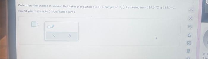 Solved Determine the change in volume that takes place when | Chegg.com
