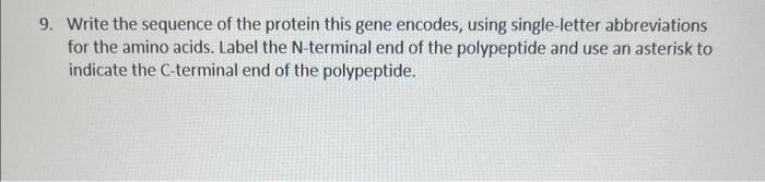 Solved The following sequence contains 1 gene and some | Chegg.com