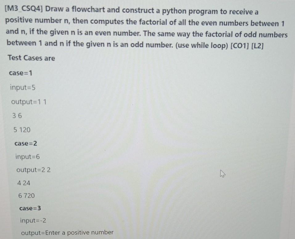 Solved Draw a flowchart and construct a python program to | Chegg.com