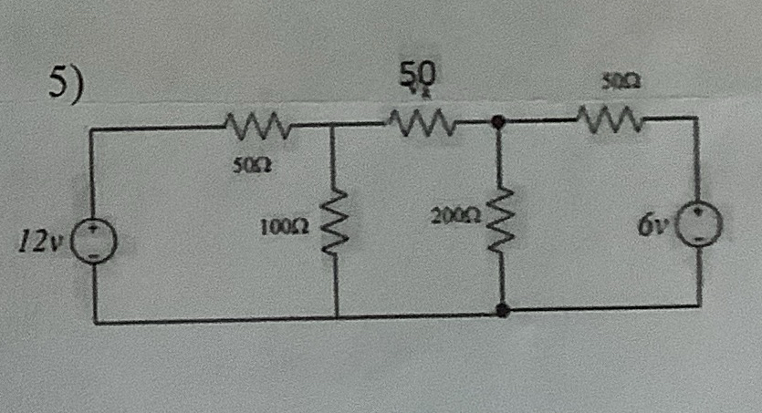 5) ﻿How to solve this circuit | Chegg.com