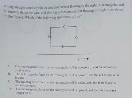 Solved A long straight conductor has a constant cirrent | Chegg.com
