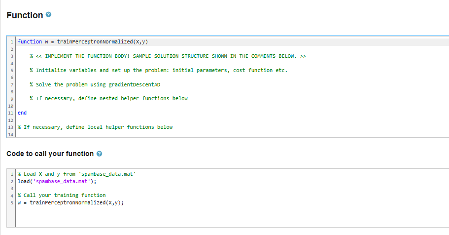 Solved Task Your task is to train the Perceptron using | Chegg.com