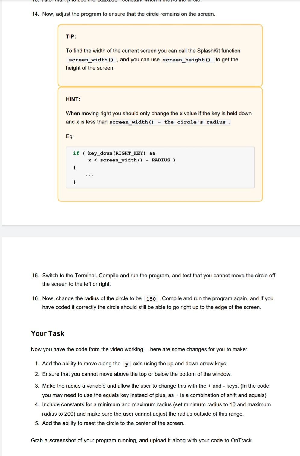 Solved Background So far all of the SplashKit programs we | Chegg.com