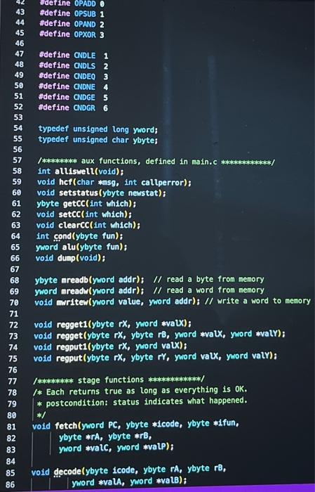 Solved /*******ik** stage functions ***************/ /* Each | Chegg.com