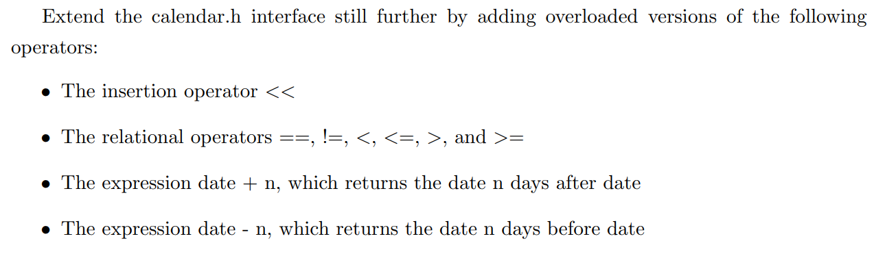 Solved /* * File: calendar.cpp * ------------------ * | Chegg.com