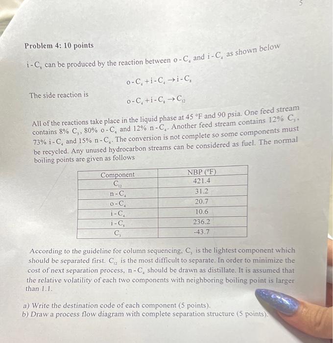 Solved Problem 4: 10 Points I−C8 Can Be Produced By The | Chegg.com