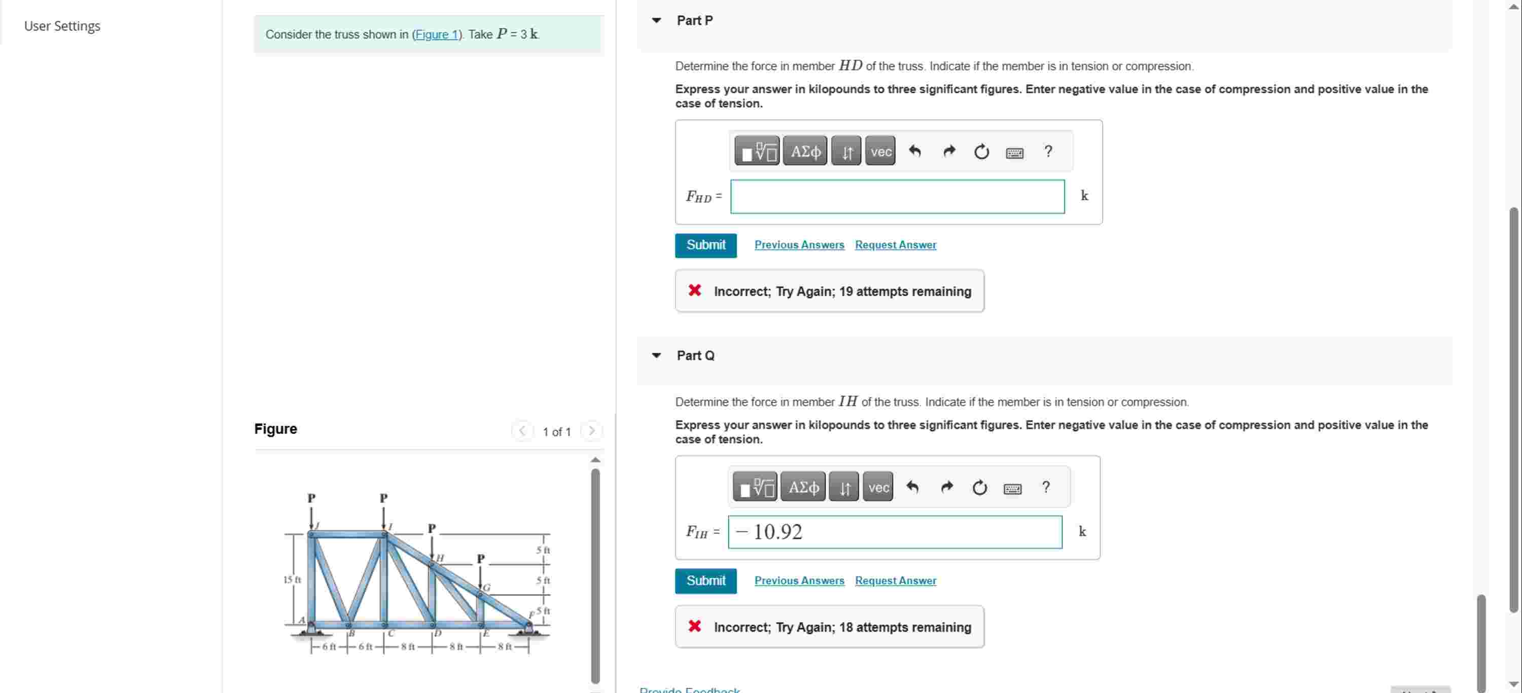 Solved Consider the truss shown in (Figure 1). ﻿Take | Chegg.com