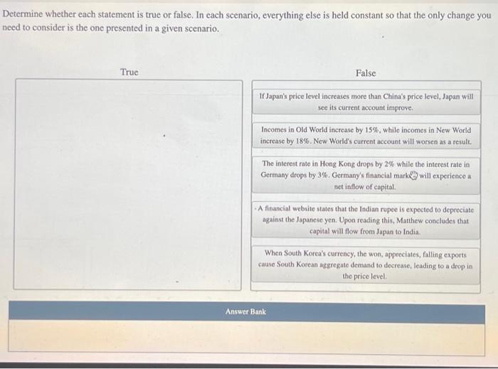 Solved Determine whether each statement is true or false. In | Chegg.com