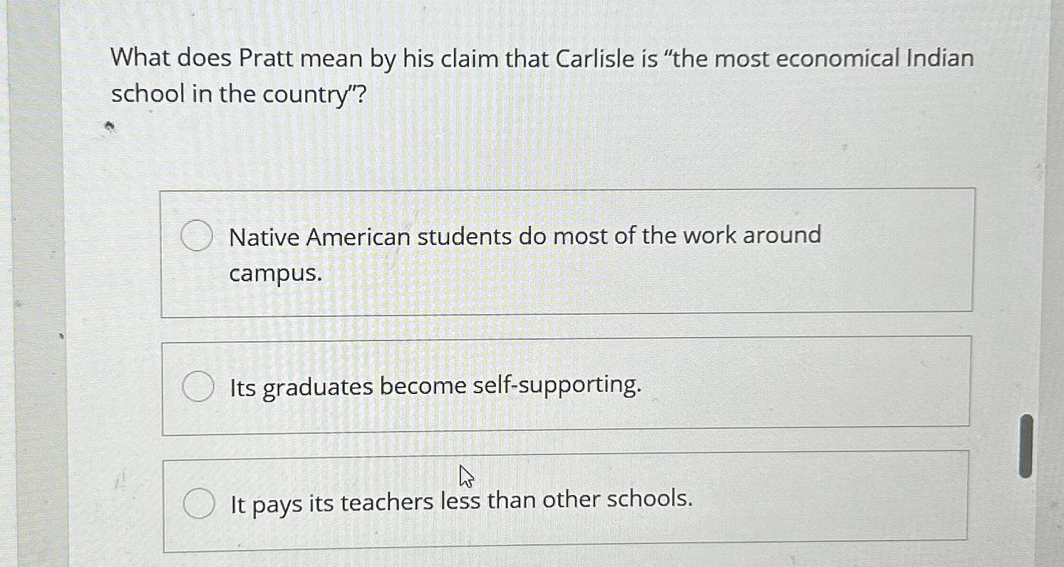 Solved What does Pratt mean by his claim that Carlisle is | Chegg.com