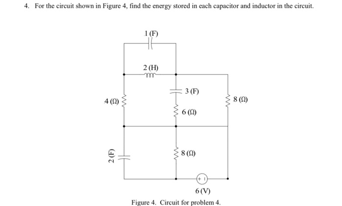 Solved For the circuit shown in Figure 4, find the energy | Chegg.com