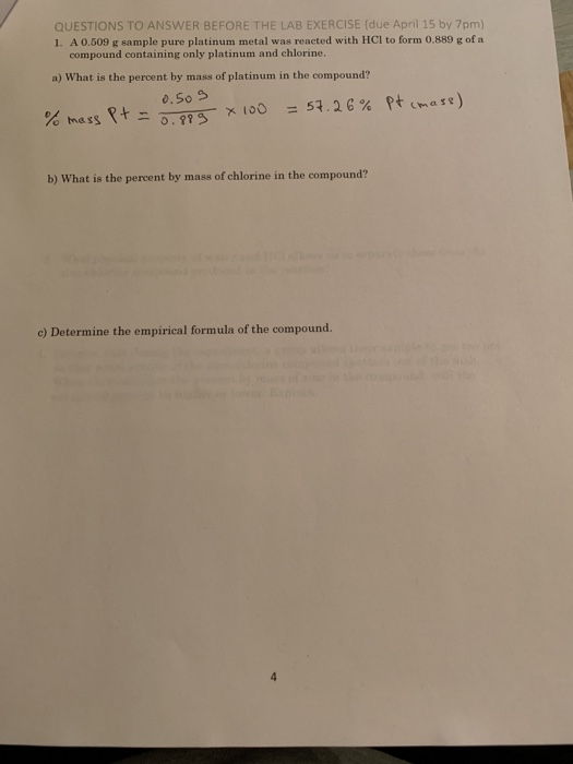 Solved QUESTIONS TO ANSWER BEFORE THE LAB EXERCISE (due | Chegg.com