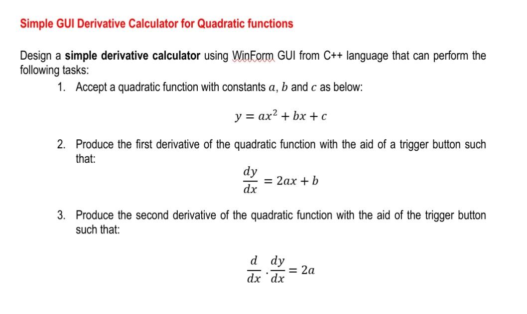 Derivatives calculator on sale