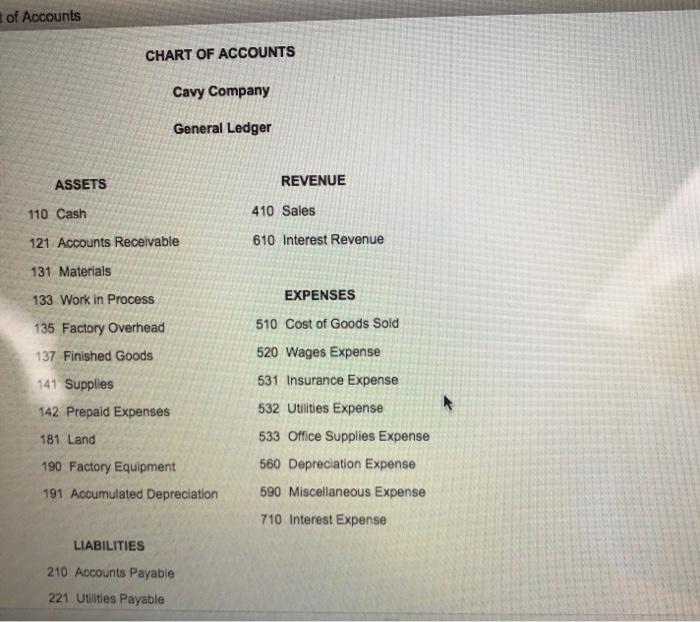 Chart Of Accounts For Technology Company