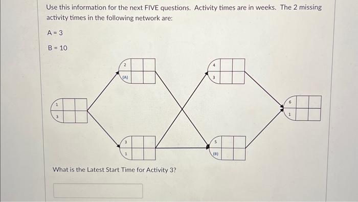 Solved Use this information for the next FIVE questions. | Chegg.com