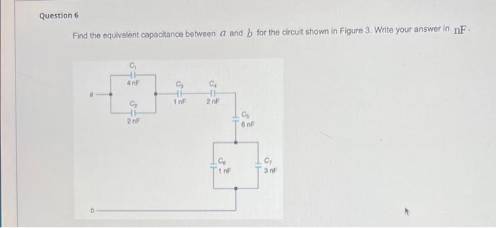 Solved Find The Equivalent Capacitance Between A And B For | Chegg.com