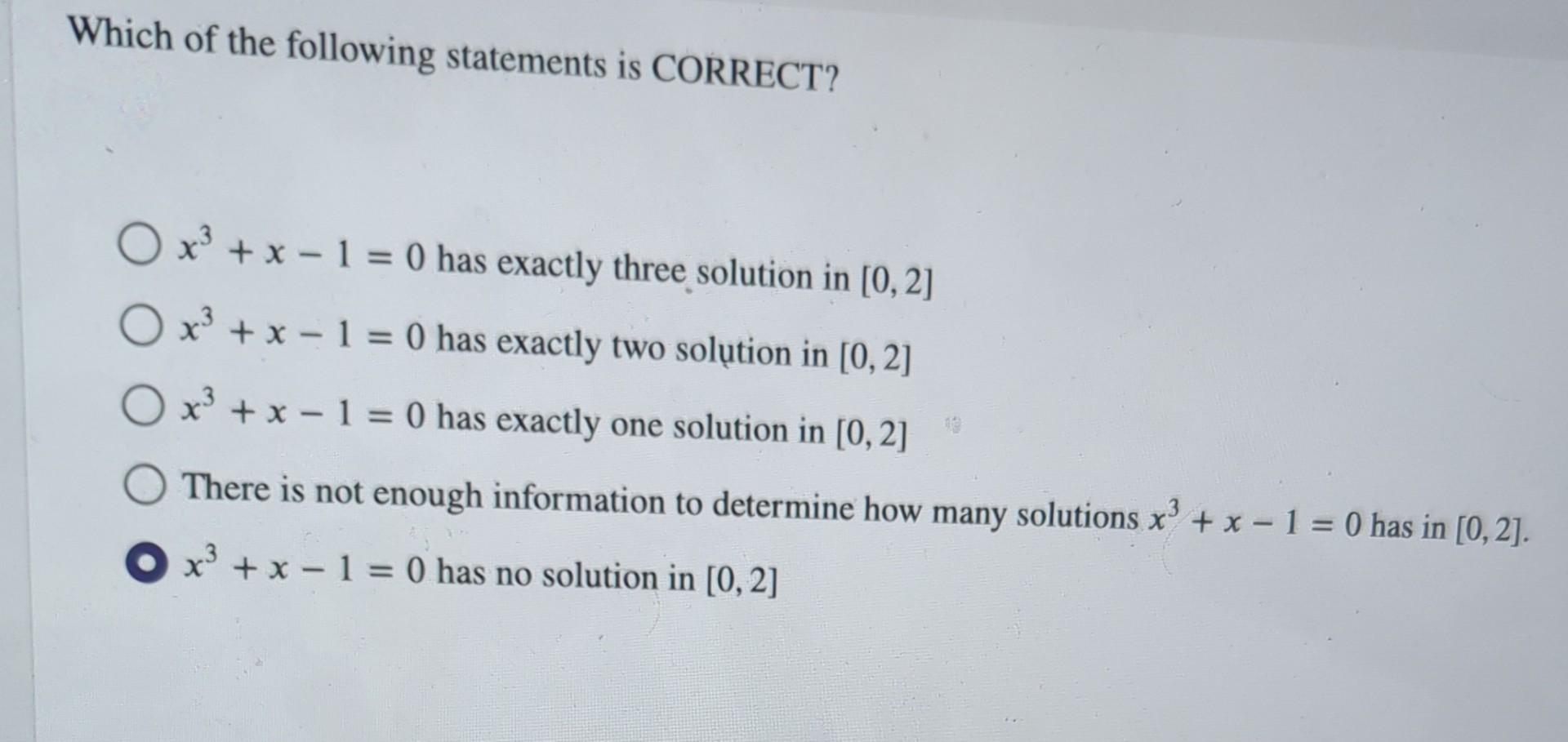 Solved Which of the following statements is CORRECT? | Chegg.com