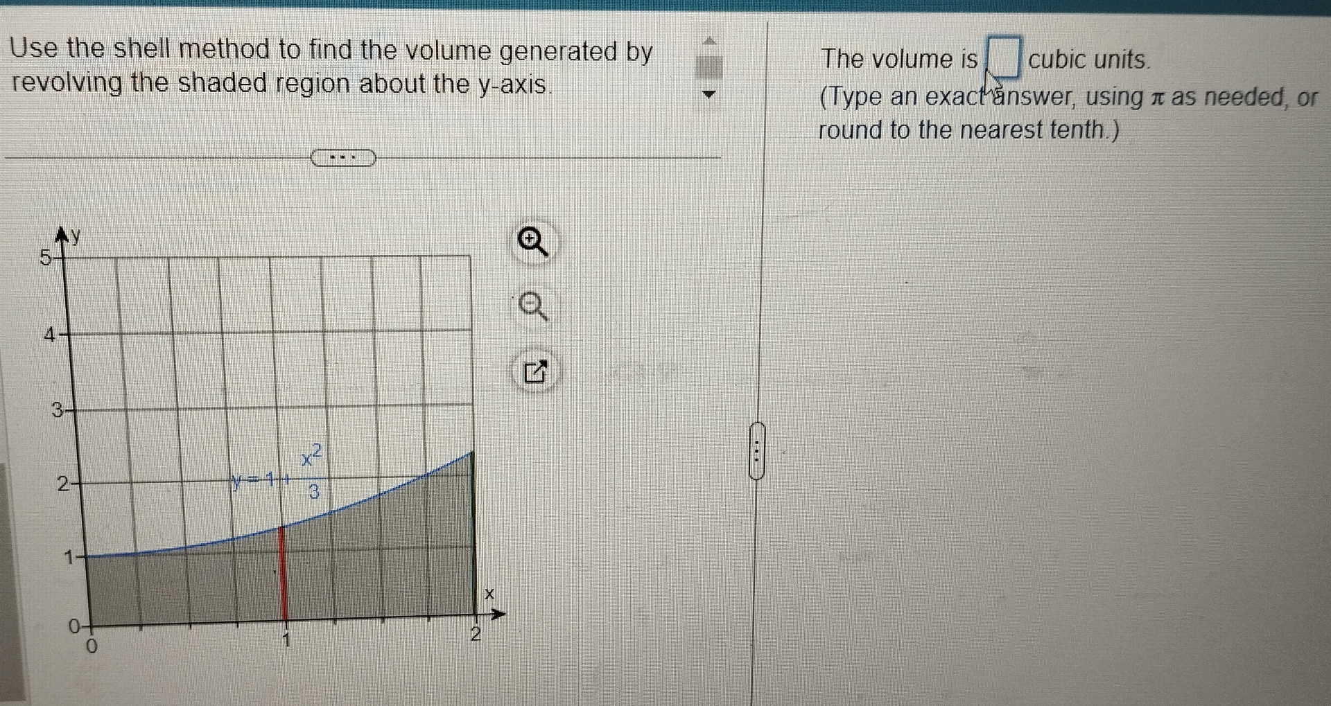 Solved Use the shell method to find the volume generated by | Chegg.com