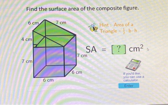 how do i find the surface area of a composite figure