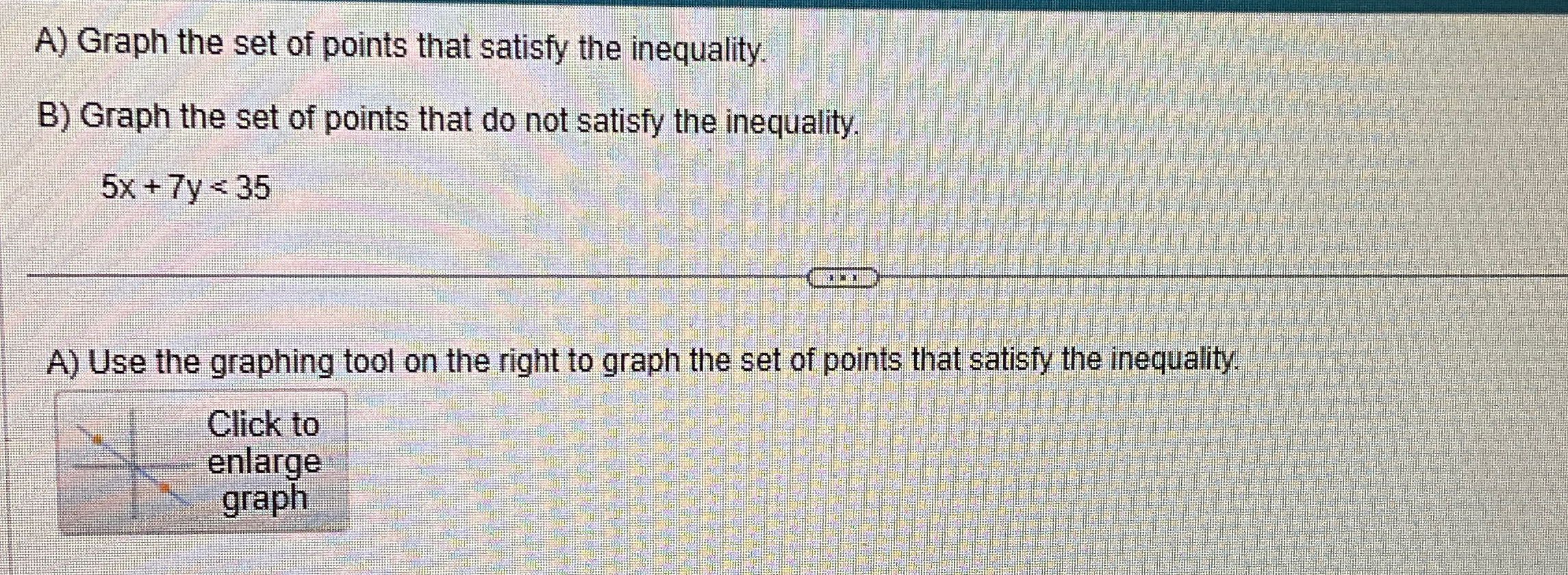 Solved A) ﻿Graph the set of points that satisfy the | Chegg.com