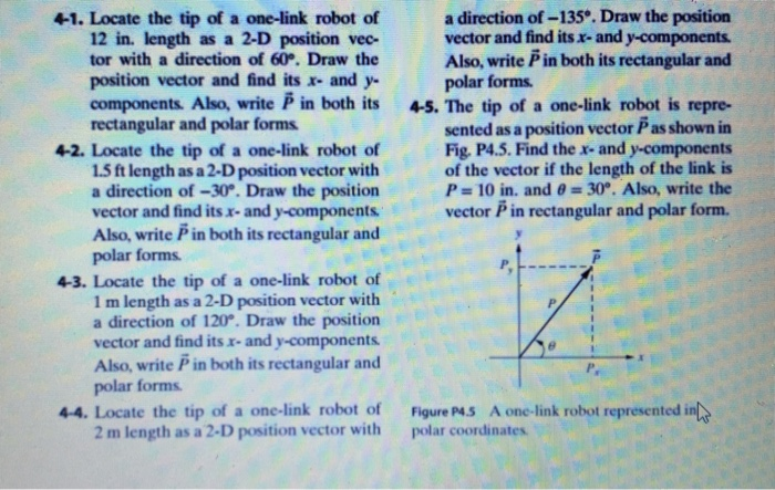 Solved a direction of -135º. Draw the position vector and | Chegg.com