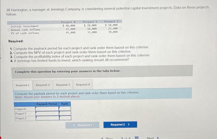 Solved Jill Harrington, a manager at Jennings Company. is | Chegg.com