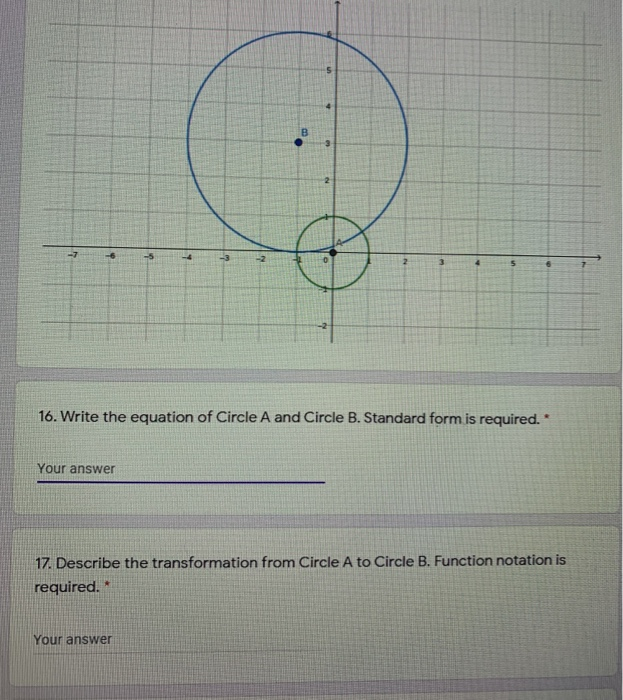 Solved 4 B -6 -5 4 3 2 16. Write the equation of Circle A | Chegg.com