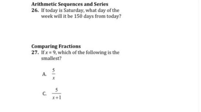 Solved Arithmetic Sequences and Series 26. If today is Chegg