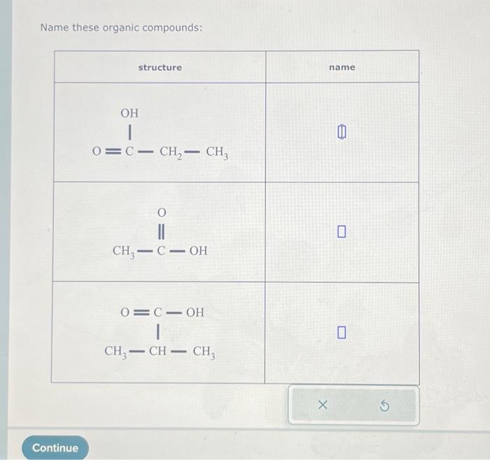 Solved Name these organic compounds: | Chegg.com